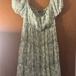 Francesca's Collections Sage Floral Dress